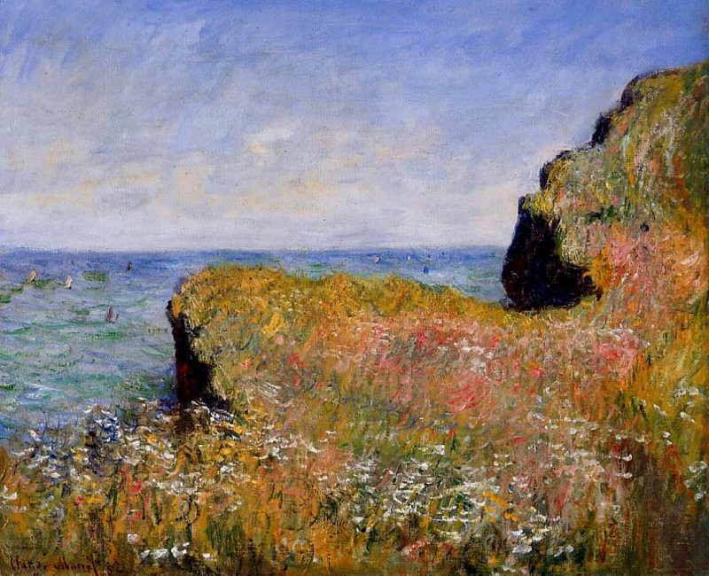 Edge of the Cliff, Pourville, Claude Oscar Monet