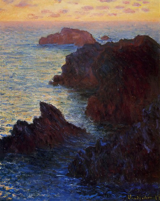 Rocky Point at Port-Goulphar, Claude Oscar Monet