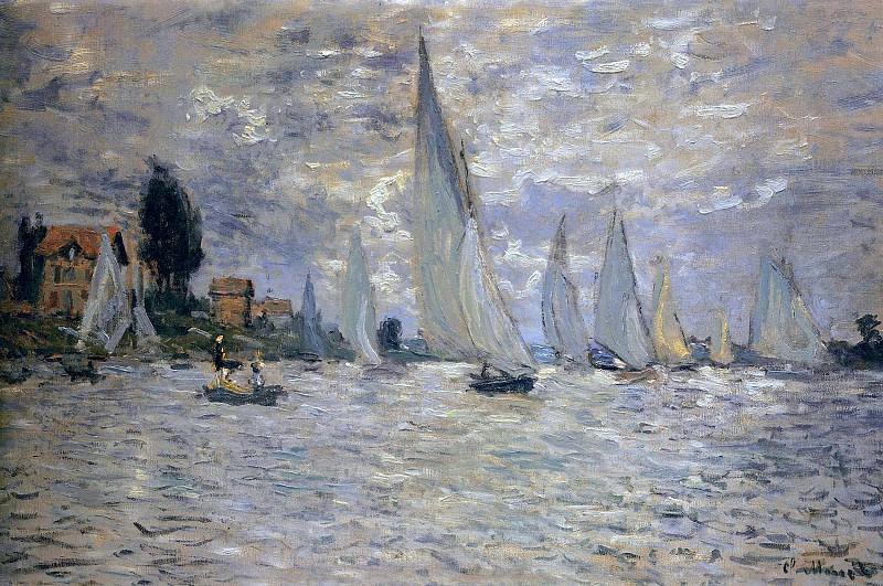 The Boats Regatta at Argenteuil, Claude Oscar Monet