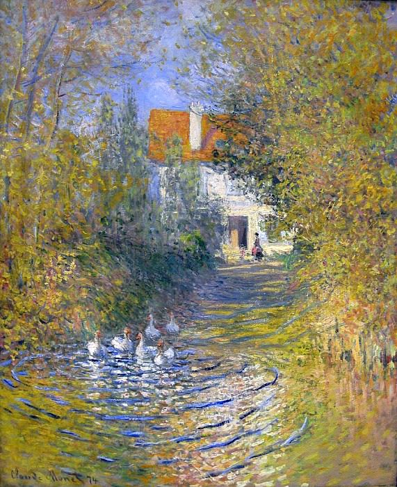 Les oies dans le ruisseau, Claude Oscar Monet