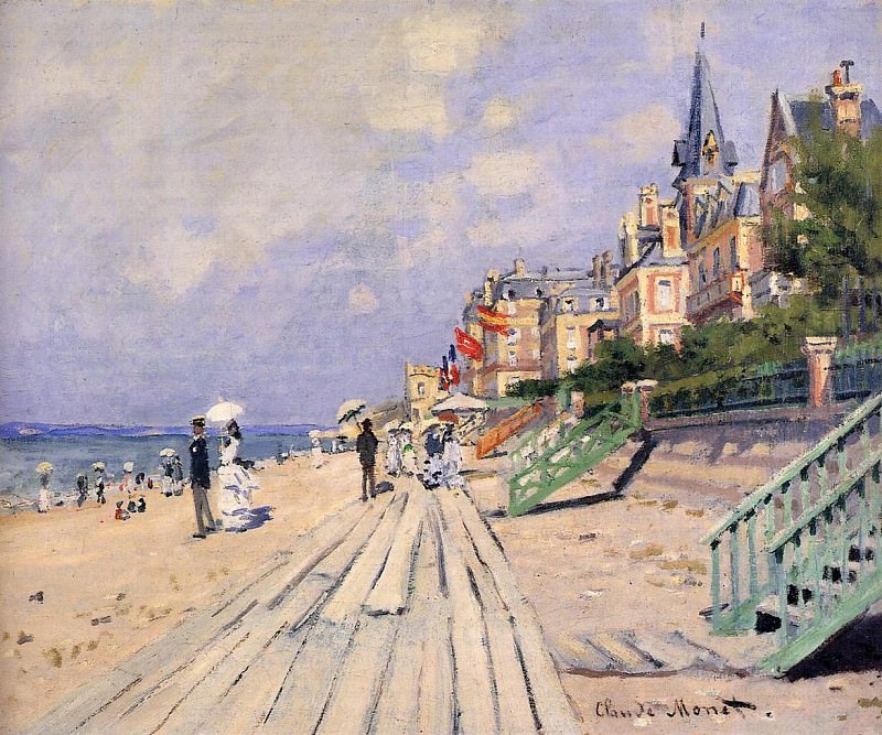 The Boardwalk at Trouville, Claude Oscar Monet