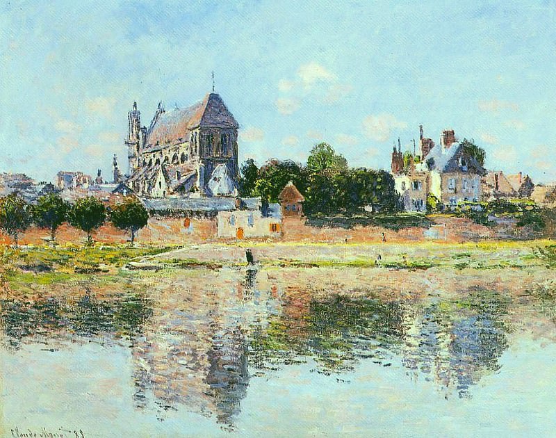 View of the Church at Vernon, Claude Oscar Monet