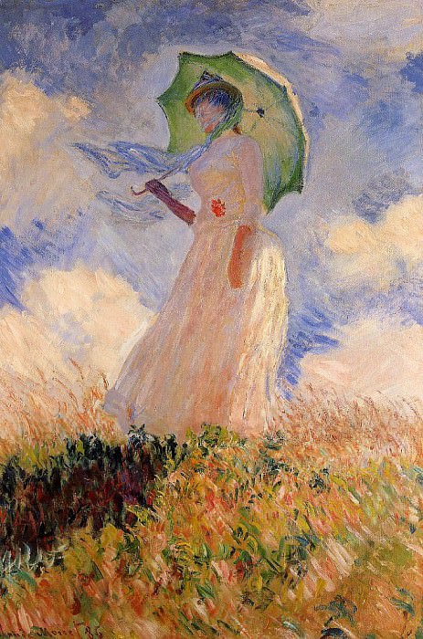 Woman with a Parasol ), Claude Oscar Monet