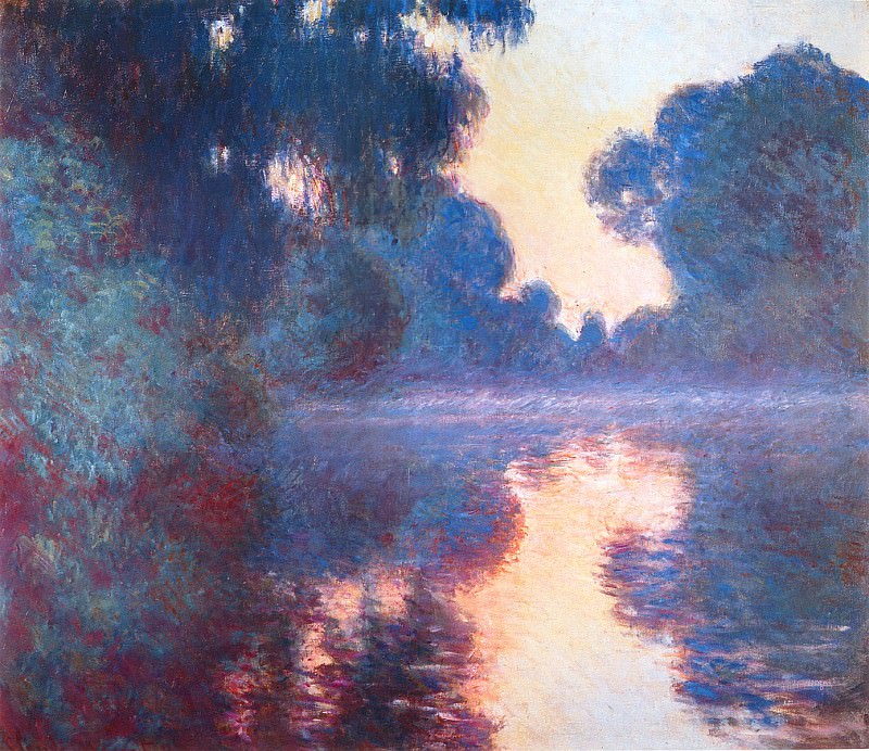 Misty Morning on the Seine in Bue, Claude Oscar Monet