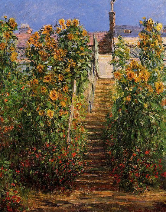 The Steps at Vetheuil, Claude Oscar Monet