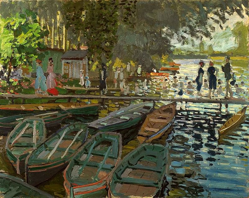 Bathers at La Grenouillere, Claude Oscar Monet