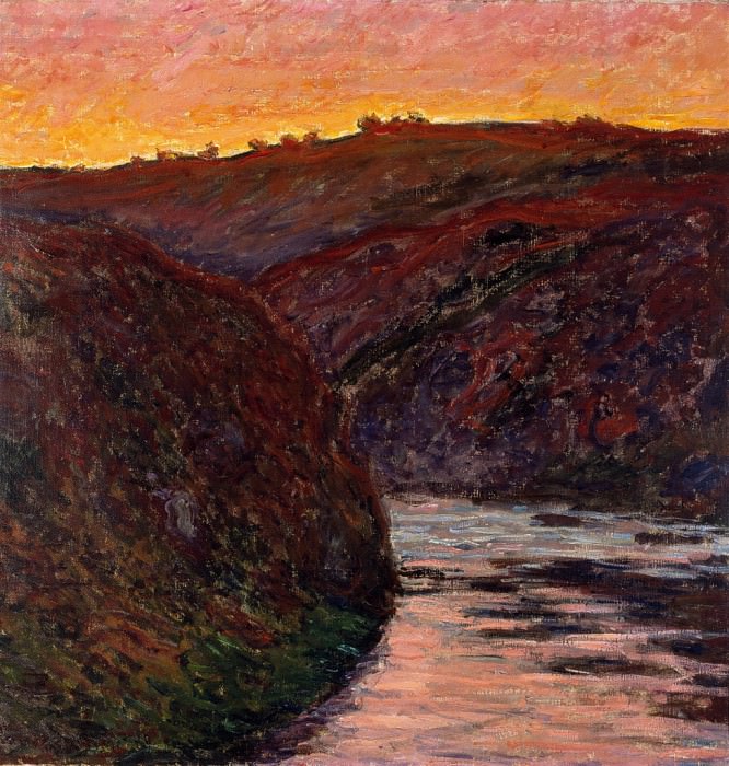 Valley of the Creuse, Sunset, Claude Oscar Monet