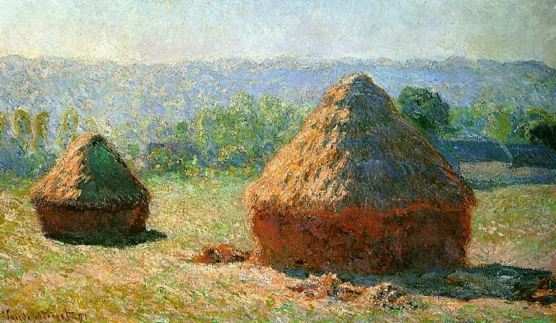 Grainstacks at the End of Summer, Morning Effect, Claude Oscar Monet