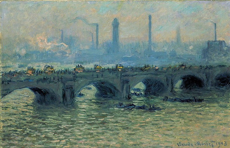Waterloo Bridge, Grey Weather, Claude Oscar Monet