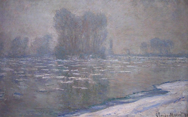Ice Floes, Misty Morning, Claude Oscar Monet