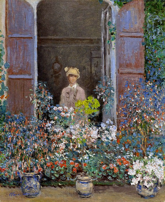 Камилла Моне у окна, Арджентюиль, 1873 год 1, Клод Оскар Моне