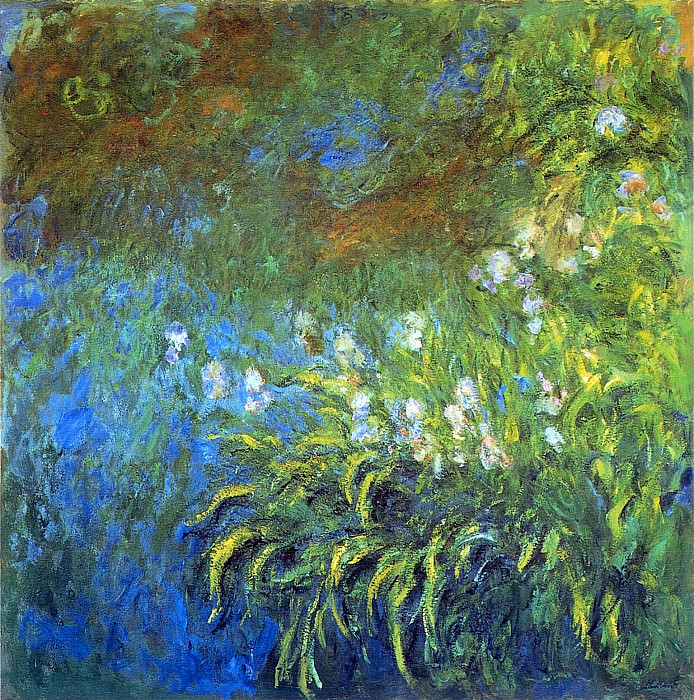 Iris at the Sea-Rose Pond, Claude Oscar Monet