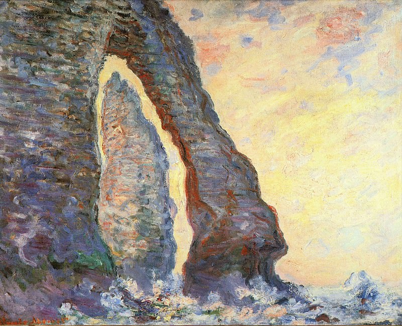 The Rock Needle Seen through the Porte dвЂ™Aval, Claude Oscar Monet
