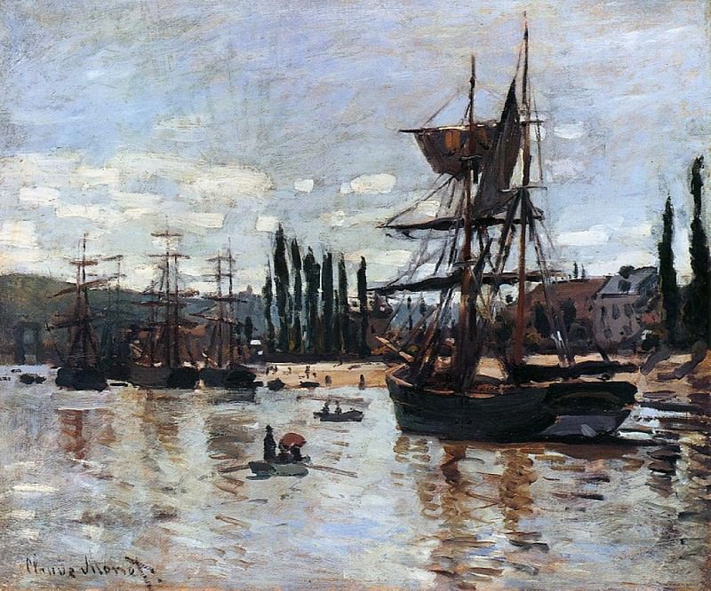 Boats at Rouen, Claude Oscar Monet