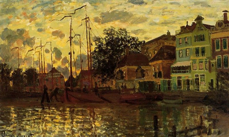 Zaandam, The Dike, Evening, Claude Oscar Monet
