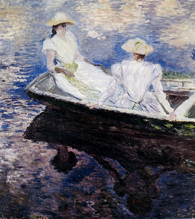 Girls in a Boat, Claude Oscar Monet