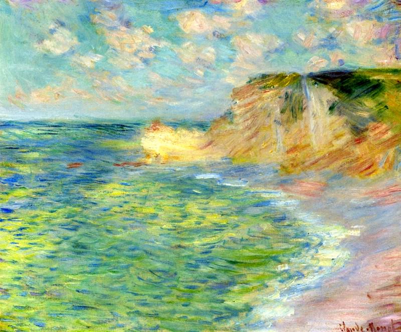 Cliffs at Amont, Claude Oscar Monet