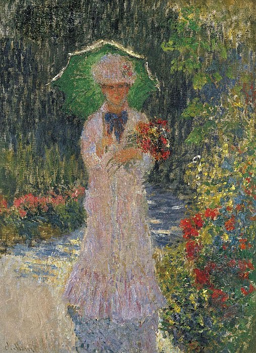 Camille with Green Parasol, Claude Oscar Monet