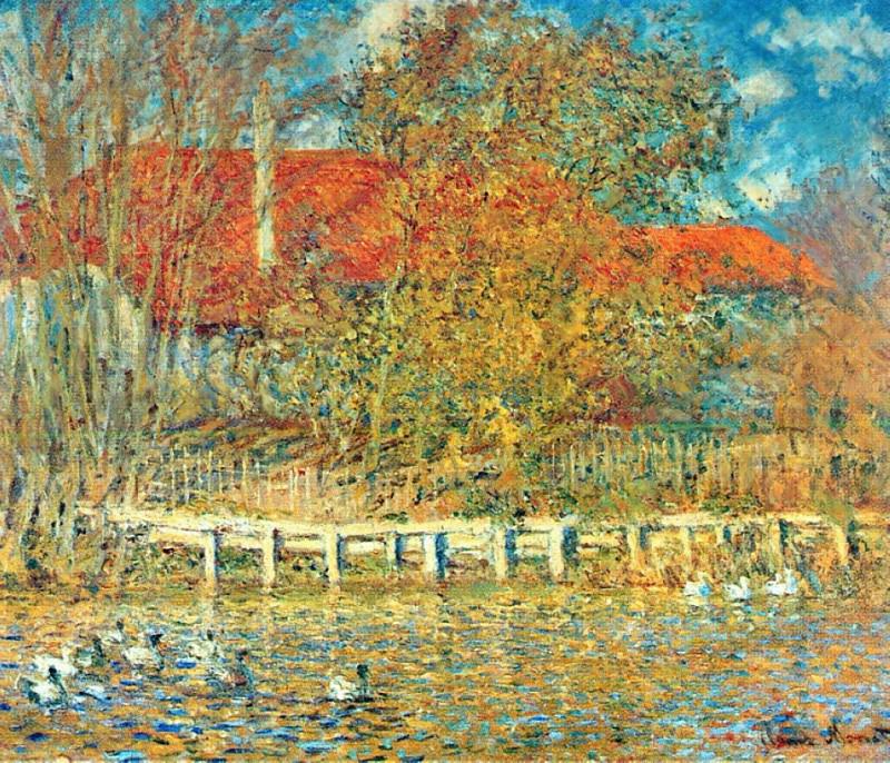 The Pond with Ducks in Autumn, Claude Oscar Monet