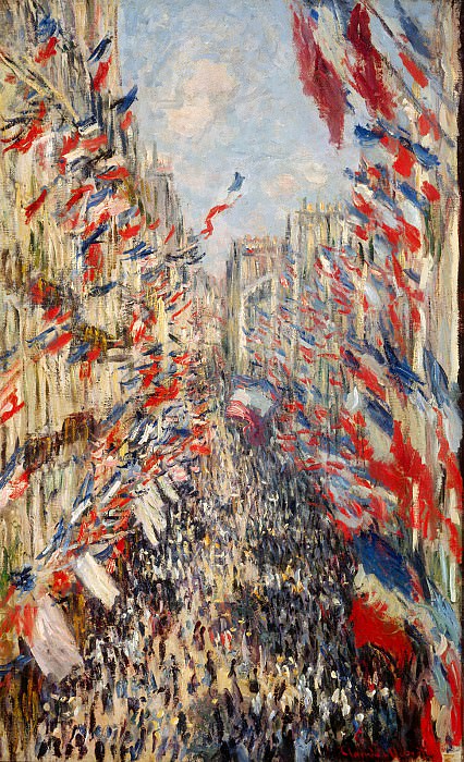 The Rue Montorgueil, Paris, Festival of June 30, Claude Oscar Monet