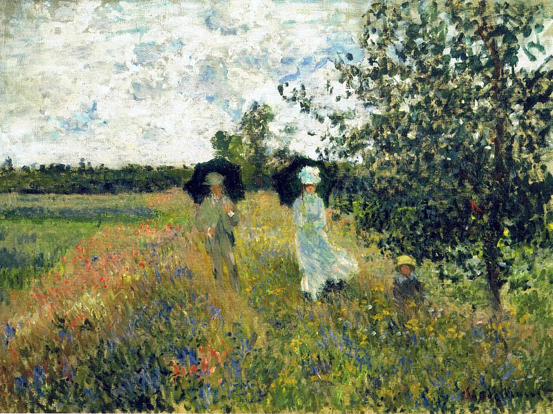 The Promenade near Argenteuil, Claude Oscar Monet