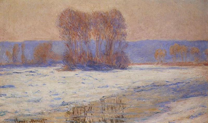 The Seine at Bennecourt in Winter, Claude Oscar Monet