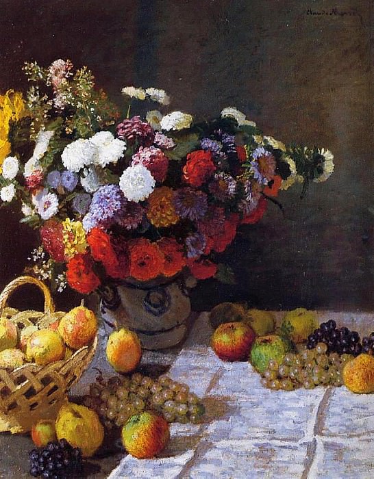 Flowers and Fruit, Claude Oscar Monet