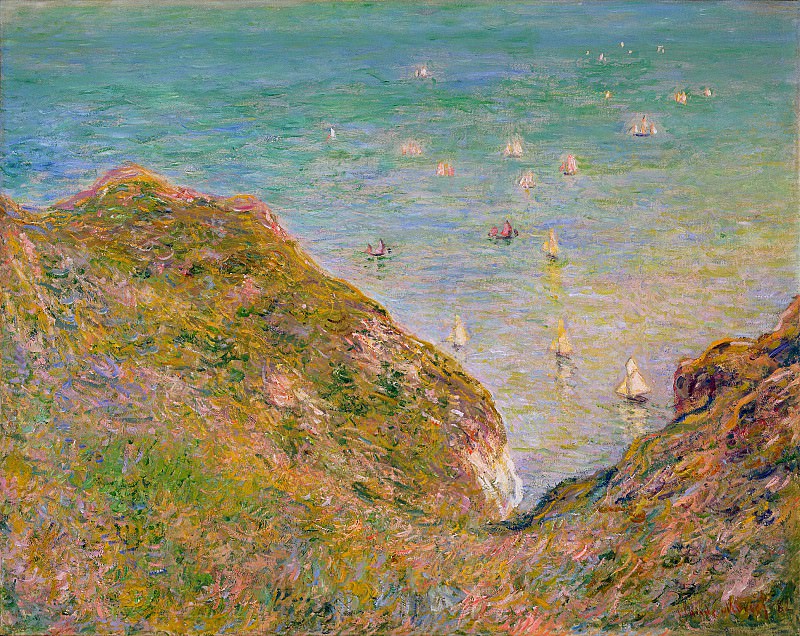 View from the Cliff at Pourville, Bright Weather, Claude Oscar Monet