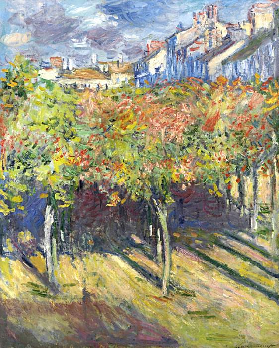 Les Tilleuls a Poissy, Claude Oscar Monet