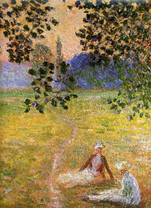 Evening in the Meadow at Giverny , Claude Oscar Monet