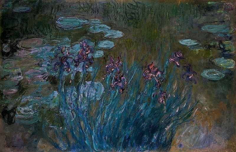 Irises and Water-Lilies, Claude Oscar Monet