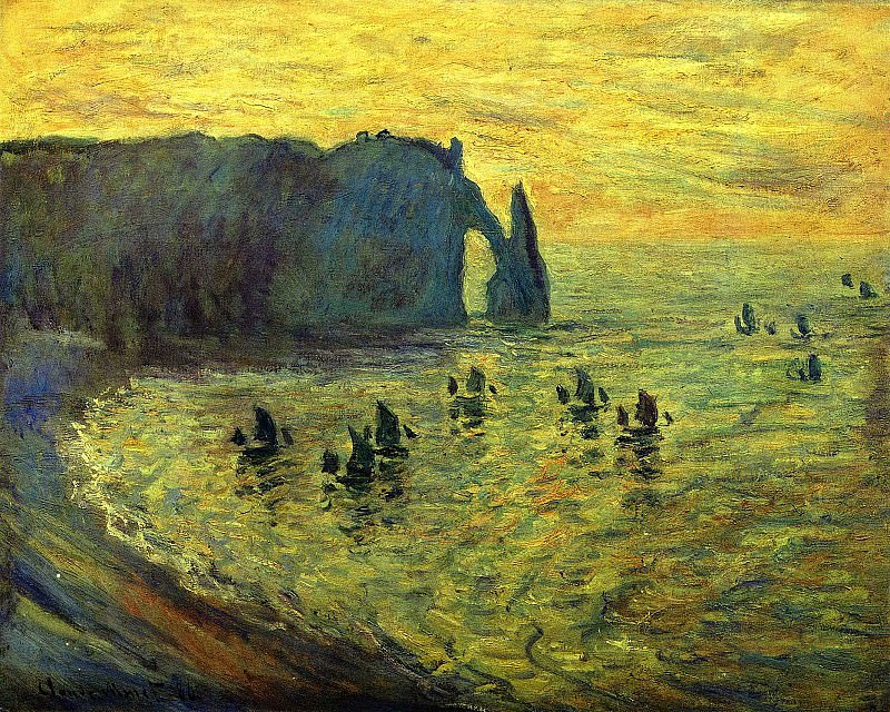 Cliffs at Etretat, Claude Oscar Monet