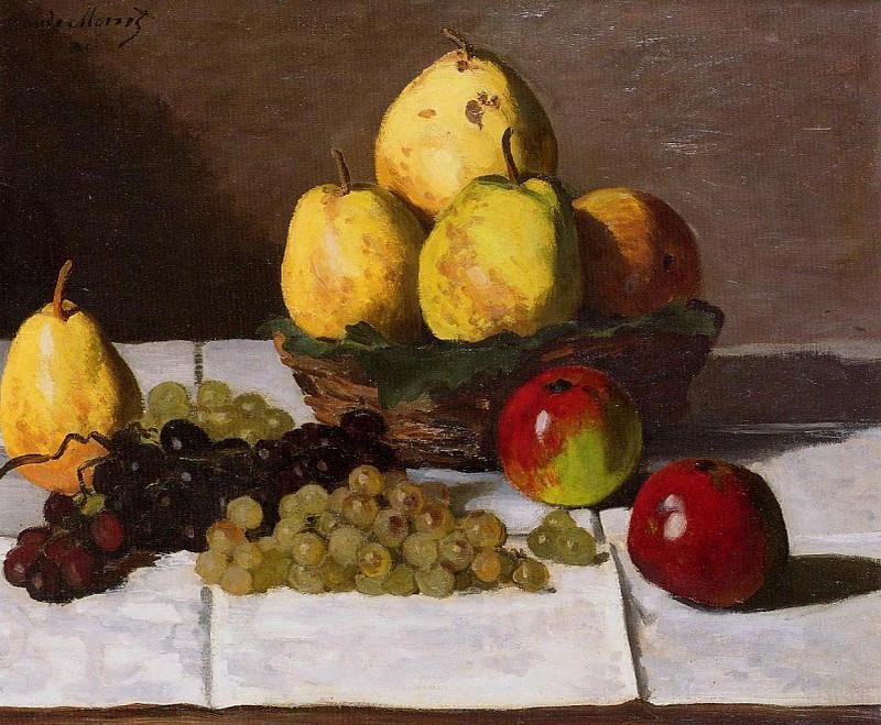 Still Life with Pears and Grapes, Claude Oscar Monet
