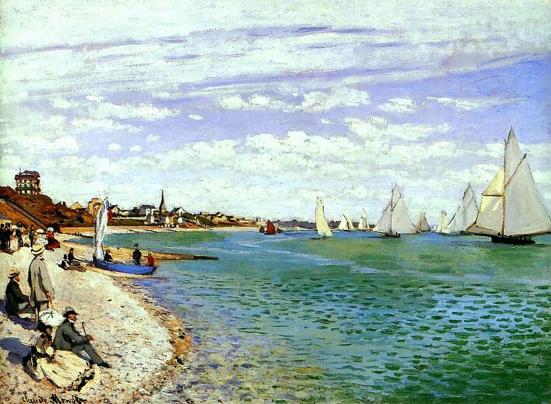 Regatta at Sainte-Adresse, Claude Oscar Monet
