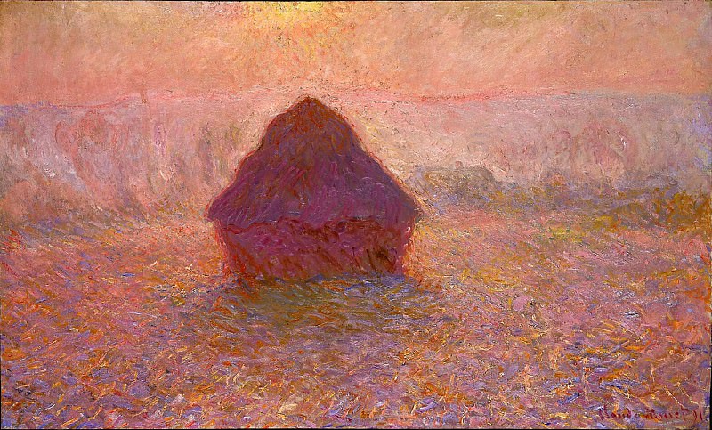 Grainstack, Sun in the Mist, Claude Oscar Monet