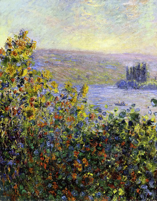 Flowers Beds at Vetheuil, Claude Oscar Monet