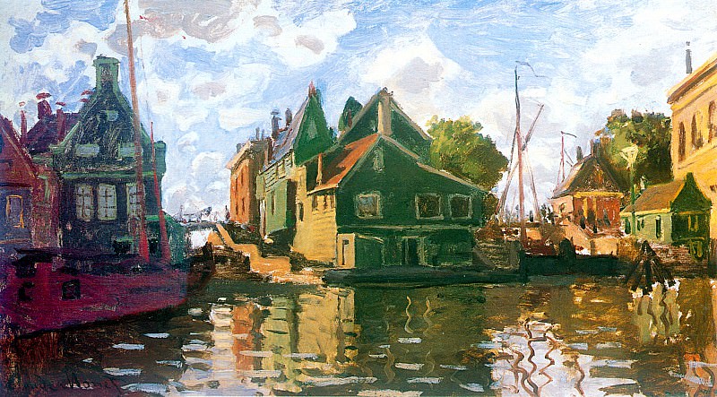 Zaandam, Canal, Claude Oscar Monet