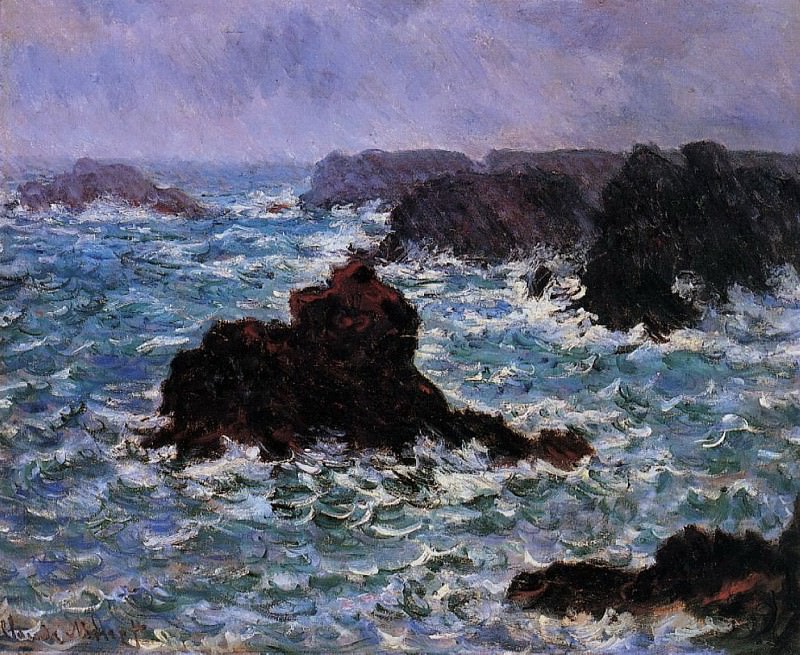 Belle-Ile, Rain Effect, Claude Oscar Monet