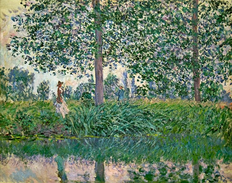 Fishing on the River Epte, Claude Oscar Monet