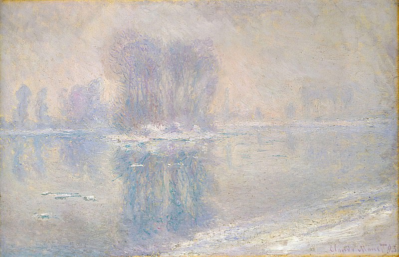 Ice on the Siene at Bennecourt, Claude Oscar Monet