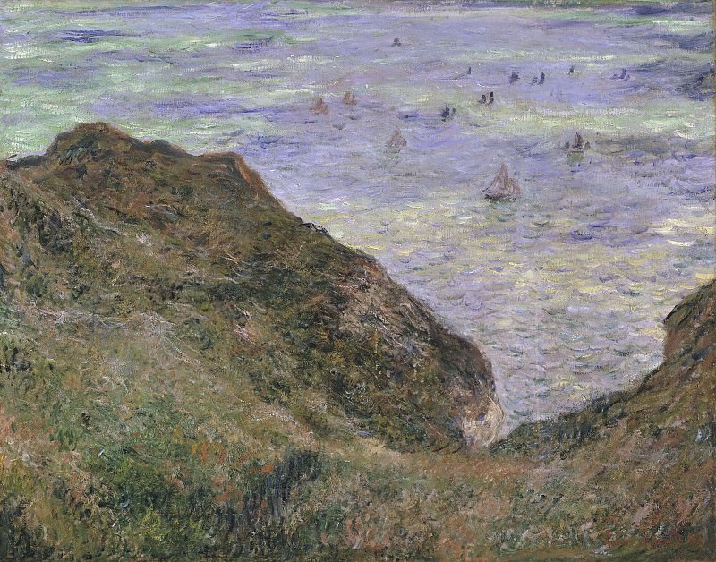 View over the Sea, Cliff of Pourville, Claude Oscar Monet