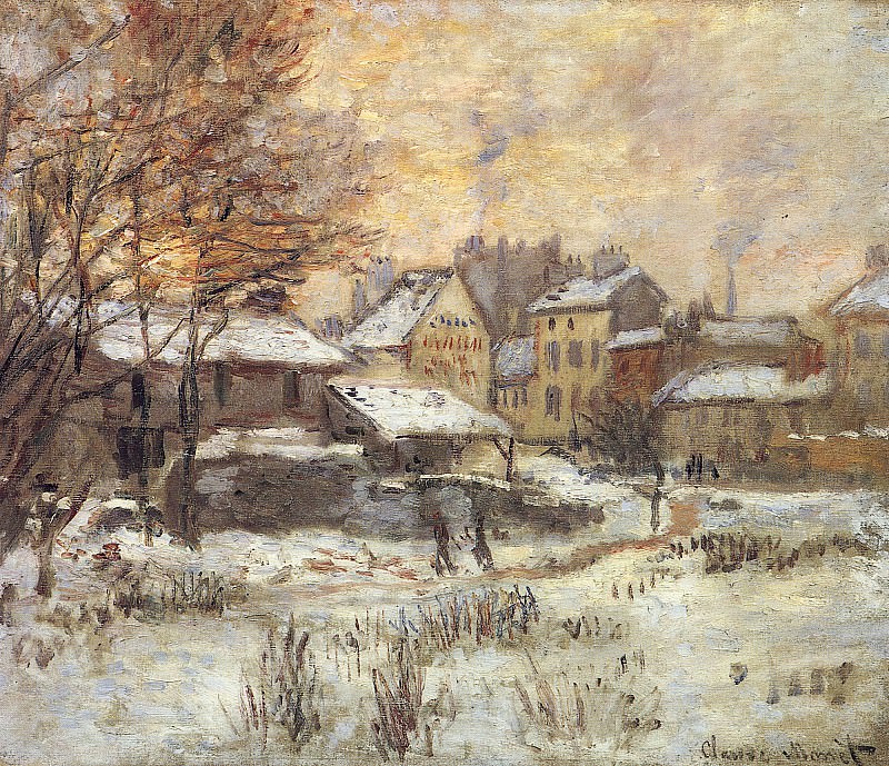 Snow Effect With Setting Sun, Claude Oscar Monet