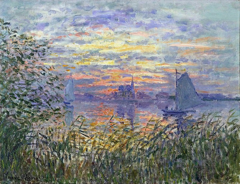 Sunset on the Siene, Claude Oscar Monet