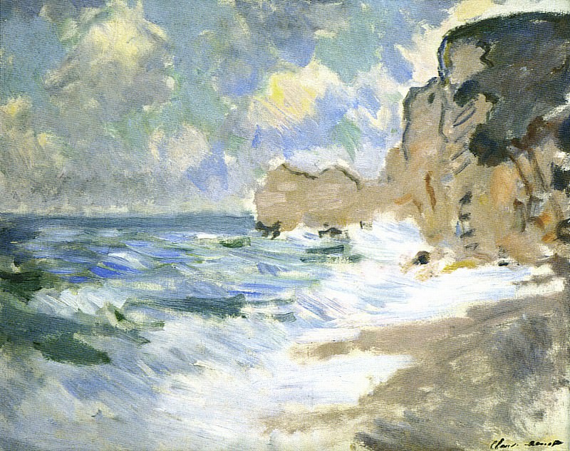 Effect of Waves at Etretat, Claude Oscar Monet