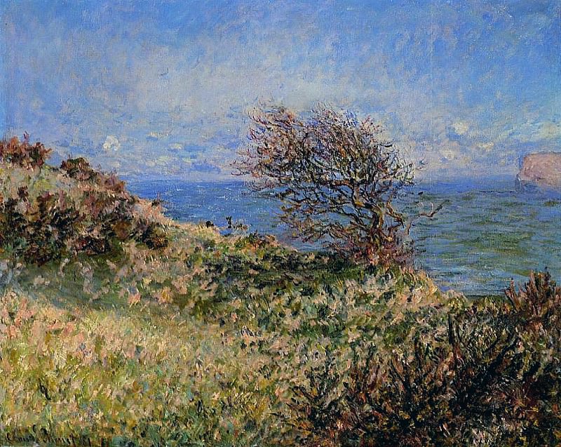 On the Cliff at Fecamp, Claude Oscar Monet