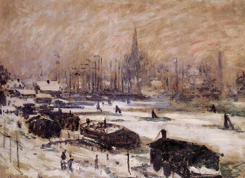 Amsterdam in the Snow, Claude Oscar Monet