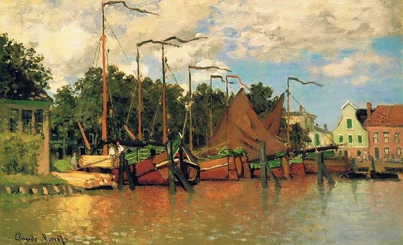 Boats at Zaandam, Claude Oscar Monet