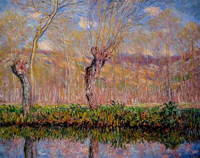 The Banks of the River Epte in Springtime, Claude Oscar Monet