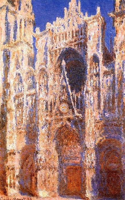 Rouen Cathedral, the Portal in the Sun, Claude Oscar Monet