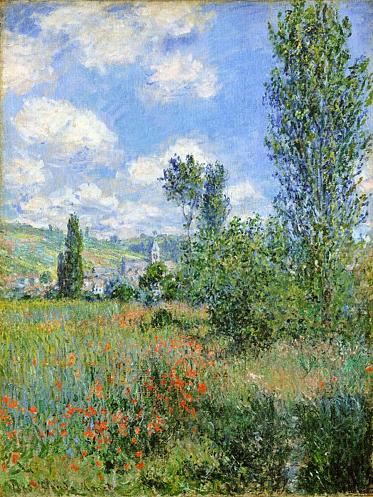 Lane in the Poppy Fields, Ile Saint-Martin, Claude Oscar Monet